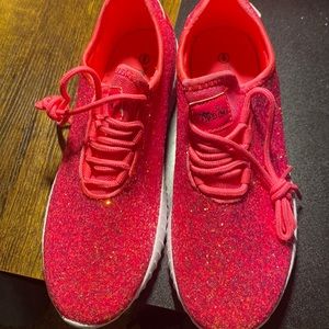Brand new southern fried chics PINK sparkly sneakers
